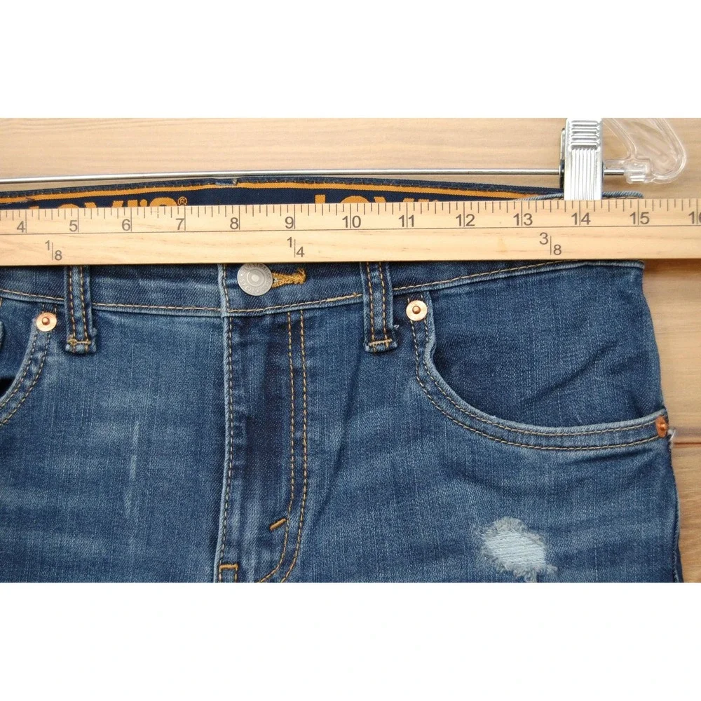 Levi's 510 Jeans Boys 16 Regular Blue Skinny Fit Stretch Distressed‎ 28x30